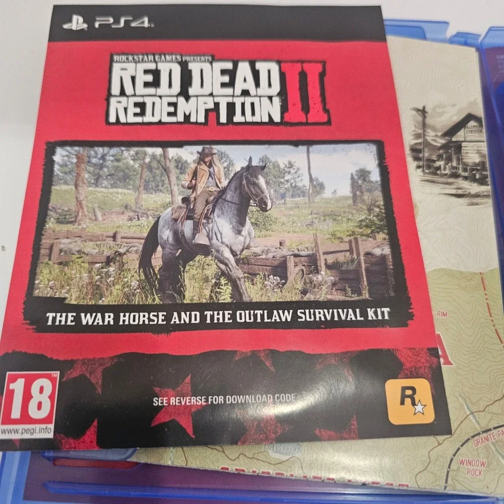 Rockstar Games Red Dead Redemption II 2 PS4 PlayStation 4 Two Disc Set with Map
